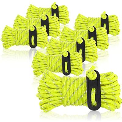 com-four ® 8x Corde per tiranti, ciascuna 4 m per il campeggio com-four ® 8x Corde per tiranti, ciascuna 4 m per il campeggio