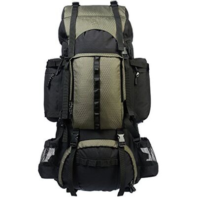 Zaino da escursionismo Amazon Basics - 75L, Verde, Spallacci regolabili Zaino da escursionismo Amazon Basics - 75L, Verde, Spallacci regolabili