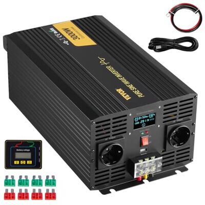 VEVOR - 3000W Pure Sine Wave Inverter - 24V a 230V - Inverter VEVOR - 3000W Pure Sine Wave Inverter - 24V a 230V - Inverter