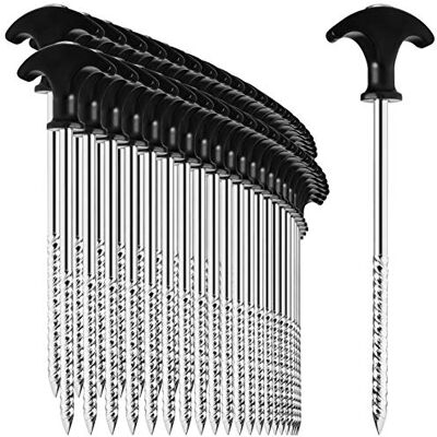 com-four ® 48x picchetti in acciaio, robusti picchetti con filettatura com-four ® 48x picchetti in acciaio, robusti picchetti con filettatura