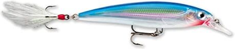 Rapala Esca con Ganci N. 4/5, Profondità di Nuoto 1.2-1.8m, 10cm Dimensioni, Blu Argento