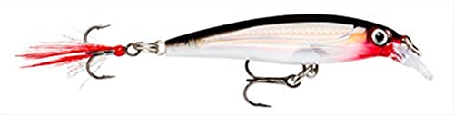 Rapala Esca con Ami N. 6/7, 0.9-1.5m di Profondità di Nuoto, 8cm Dimensioni, Argento