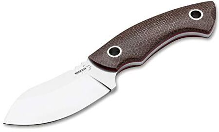 Böker Plus Nessmi Pro  Coltello fisso in acciaio D2 e materiale composito, 16 cm, colore: Marrone