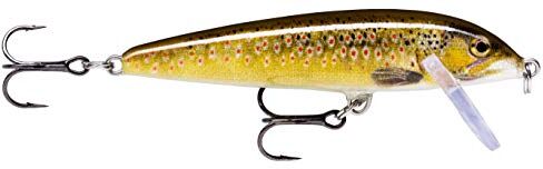 Rapala Esca con Ami Due N. 6, 0.9-1.5m di Profondità di Nuoto, 7cm Dimensioni, Trota Marrone Dal Vivo