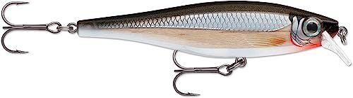 Rapala Esca con Ami Due N. 4, 0.9-1.5m di Profondità di Nuoto, 10cm Dimensioni, Argento