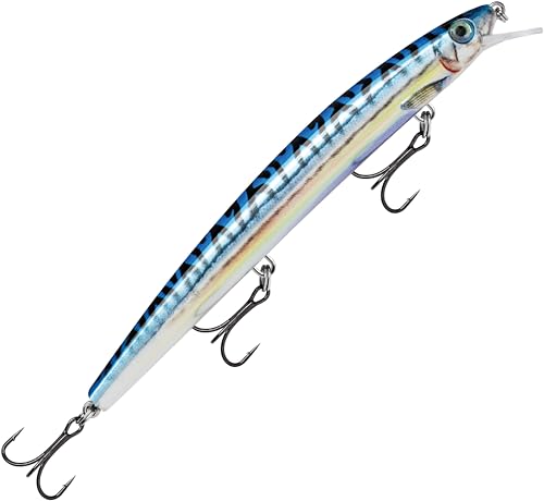 Rapala Artificiale Spinning MaxRap-Esca di Simulazione Aerodinamica per la Pesca in Mare-profondità di Nuoto 0.3, 0.3-0.9m-11cm/13g-Prodotta in Estonia-Live Blue Mackerel Unisex-Adult, 11 cm / 13 g