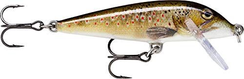 Rapala Ra5817002 Esca con Ami Due N. 10, 0.9-1.8m di Profondità di Nuoto, 5cm Dimensioni, Trota Marrone Dal Vivo