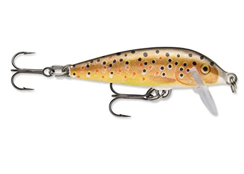 Rapala Esca con Ami Due N. 10, 0.9-1.8m di Profondità di Nuoto, 5cm Dimensioni, Trota Fario