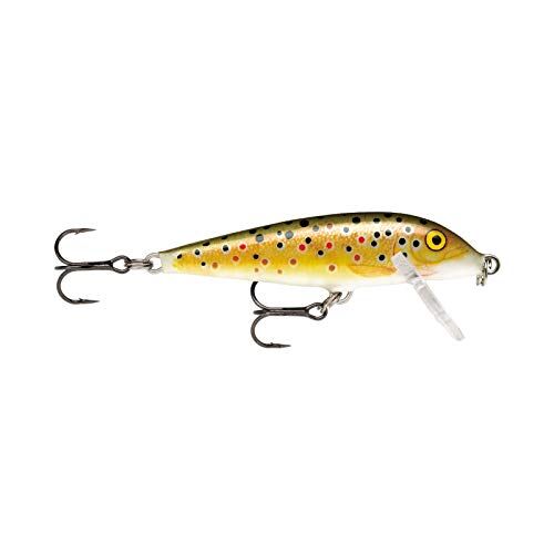 Rapala Esca con Ami Due N. 5, Profondità di Nuoto 2.1-3m, 9cm Dimensioni, Trota Fario