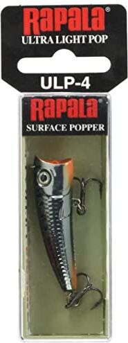 Rapala Esca da Pesca Artificiale Spinning Ultra Light Pop Esca di Simulazione Galleggiante Pesca in Acqua Dolce con Corpo Bilanciato Esca da Superficie 4cm/3g Prodotta in Estonia Carbon