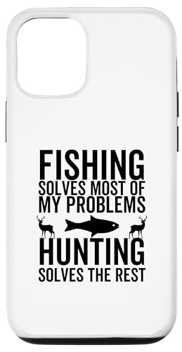Fishing and Hunting Solve Problems Funny Fisherman Custodia per iPhone 15 Pro Pesca e caccia Risolvi i problemi Divertente Fisherman Hunter