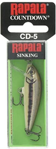 Rapala Esca da Pesca Artificiale Spinning CountDown Esca di Simulazione per Pesca in Acqua Dolce in Legno di Balsa Profondità di Nuoto 1.5-2.4m 7cm/8g Prodotta in Estonia Artistic Minnow