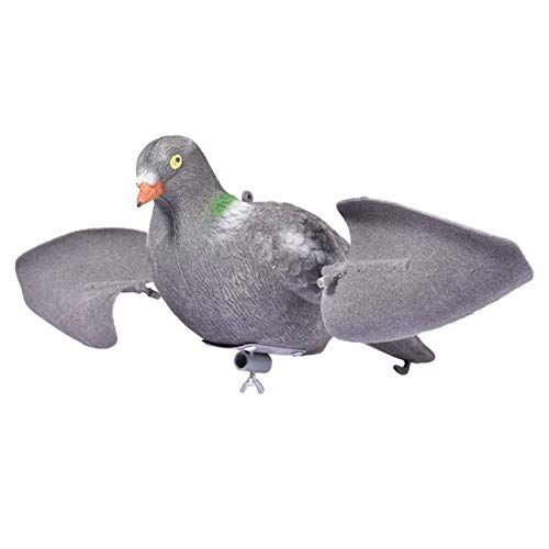 Mandeep Floccato Pigeon Decoy Richiami da Caccia Esca da Caccia Piccione Finto con Ali Mobili per Decorazione del Giardino