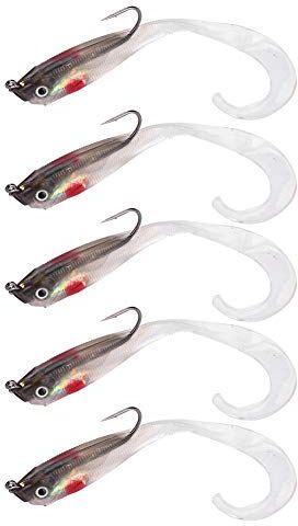 Alomejor 5 Pz Richiamo di Pesca Artificiale Esca Falso Esche Morbide Spigola Jig Lure per Pesca All'Aperto(SO050-5)