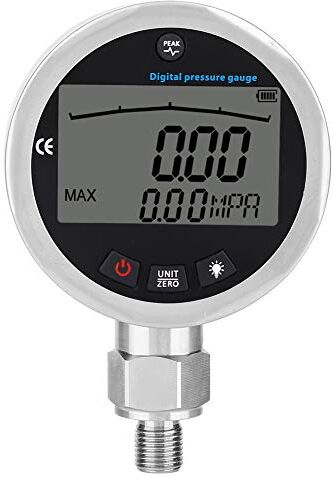 Walfront Manometro Idraulico Digitale in Acciaio Inossidabile 3.15 Manometro Idraulico da 10000 Psi, 10000PSI 400BAR 0-40Mpa con Tester per Manometro Idraulico con Connettore G1/4