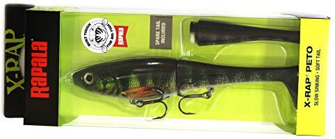 Rapala Esca con Ami Due N. 2/0, 0.5-1m di Profondità di Nuoto, 20cm Dimensioni, Pesce Persico