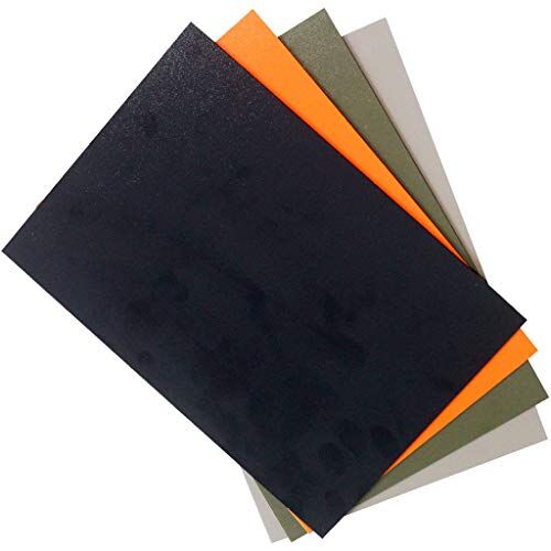 Generic 1. 5mm Kydex foglio per fai da te coltello guaina fondina coltello parti nero sabbia verde arancione Nice and Deft, Nero,verde