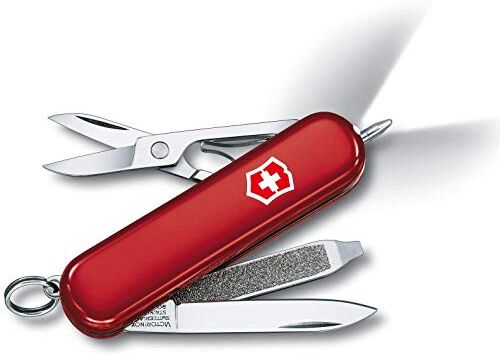 Victorinox , coltellino svizzero Signature Lite (7 funzioni, penna a sfera, luce LED) rosso