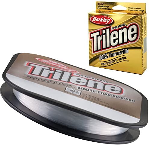 Berkley Trleene, Trilene 100% fluorocarbon Leader Unisex, Trasparente, 3.7kg   8lb  55yd   50m