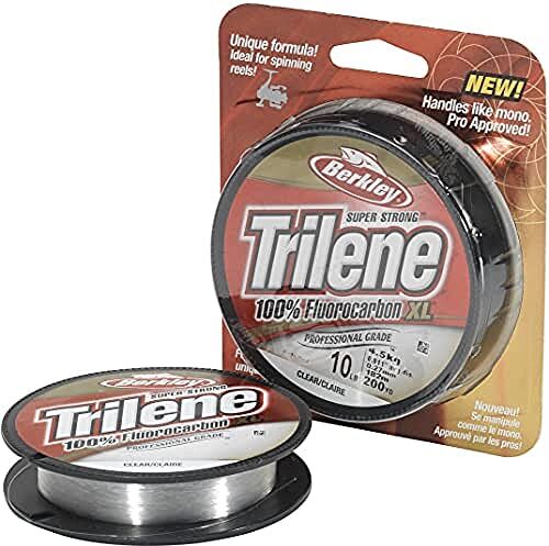 Berkley Trilene 100% fluorocarbon XL Unisex Adulto, Trasparente, 7.1kg   15lb  100m