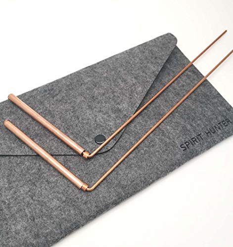 ATUIO Spirit Hunter 99.9% Copper Dowsing Rod- 2PCS Divining Rods with Bag Detect Gold, Water, Ghost Hunting etc.