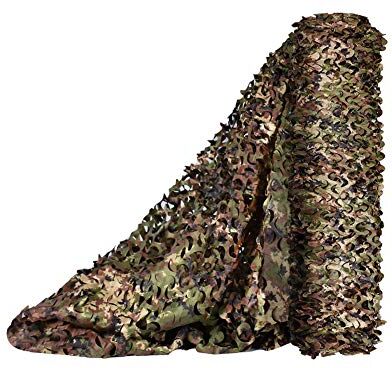 Sitong Rotolo di reticolato da camuffamento, rete militare da caccia, decorazione con effetto parasole, Bosco italiano., 1.5Mx7M(4.9ftx23ft)