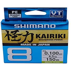 Shimano Kairiki 8, 150 Meter, Mantis Verde 0.060 mm/5.3 kg, Linea de Pesca Trenzada, Shimano Kairiki 8, 150 Meter, Mantis Verde 0.060 mm/5.3 kg, Linea de Pesca Trenzada,