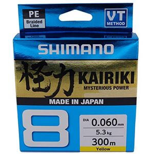 Shimano Line Kairiki 8 Lenza da pesca, 300 m, 0,10 mm, 6,5 kg, colore: Giallo Shimano Line Kairiki 8 Lenza da pesca, 300 m, 0,10 mm, 6,5 kg, colore: Giallo