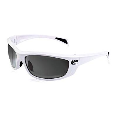Smith & Wesson M And P Accessories 1108263-, Whitehawk Full Farm-Occhiali da tiro Unisex-Adulto, Bianco/Fumo Smith & Wesson M And P Accessories 1108263-, Whitehawk Full Farm-Occhiali da tiro Unisex-Adulto, Bianco/Fumo