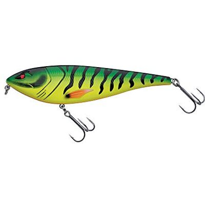 Berkley Zilla Glider Pike Hecht Esca artificiale da pesca, 16 cm, Firetiger Berkley Zilla Glider Pike Hecht Esca artificiale da pesca, 16 cm, Firetiger