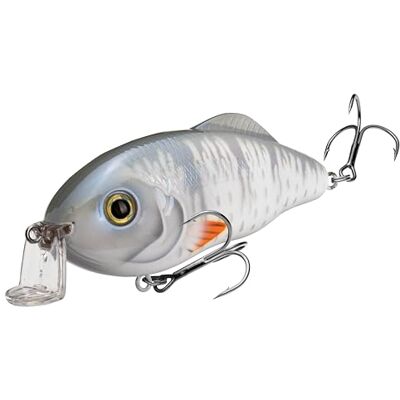 Strike King Hybrid Hunter Jr. Fishing Lure, Shallow Diving Crankbait, 90-Degree Bill, 3D Eyes, Rattle, Dives 2 to 4-Feet, 1/2-Ounce, Size 4 & 6 Treble Hooks Strike King Hybrid Hunter Jr. Fishing Lure, Shallow Diving Crankbait, 90-Degree Bill, 3D Eyes, Rattle, Dives 2 to 4-Feet, 1/2-Ounce, Size 4 & 6 Treble Hooks