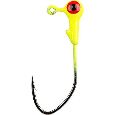 Strike King Lures Mr. Crappie Jig Head with Lazer Sharp Eagle Claw Hook, Freshwater 1/32 Oz, #2 Hook, Chartreuse, Package of 8 Strike King Lures Mr. Crappie Jig Head with Lazer Sharp Eagle Claw Hook, Freshwater 1/32 Oz, #2 Hook, Chartreuse, Package of 8