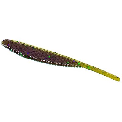 YAMAMOTO 9,5 cm Shad Form Esche da pesca realistiche in plastica morbida, 10 pezzi, zucca verde con grande verde e viola grande YAMAMOTO 9,5 cm Shad Form Esche da pesca realistiche in plastica morbida, 10 pezzi, zucca verde con grande verde e viola grande