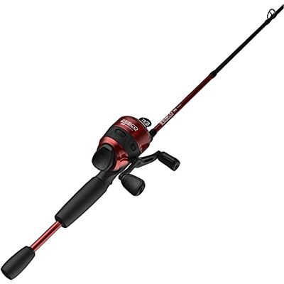 Zebco , Mulinello Spincast 33 Custom-Z e canna da pesca in 2 pezzi da 1,8 m, canna da pesca resistente in fibra di vetro con manico in EVA, mulinello QuickSet anti-inversione, con avviso di morso Zebco , Mulinello Spincast 33 Custom-Z e canna da pesca in 2 pezzi da 1,8 m, canna da pesca resistente in fibra di vetro con manico in EVA, mulinello QuickSet anti-inversione, con avviso di morso