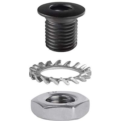 Halder Push & Go Buchse Hinterschaft, Presa Posteriore Unisex-Adulti, Nero, Ø 9,5 x 1/23 mm Halder Push & Go Buchse Hinterschaft, Presa Posteriore Unisex-Adulti, Nero, Ø 9,5 x 1/23 mm