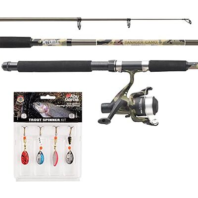 Mitchell Tanager Set da pesca telescopico, composto da una canna da pesca e mulinello combo con spago e esche per la pesca di trote e persico, telescopico, 1,80 m Mitchell Tanager Set da pesca telescopico, composto da una canna da pesca e mulinello combo con spago e esche per la pesca di trote e persico, telescopico, 1,80 m