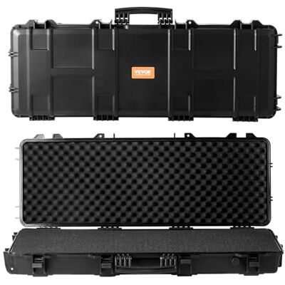 VEVOR Custodia Lunga per Pistola Fucili da 109 cm 3 Strati di Imbottitura Schiuma, Custodia per Fucile da Caccia con Serratura PP Impermeabile con Manico Ruote, Valigetta per Fucile Pistola Portatile VEVOR Custodia Lunga per Pistola Fucili da 109 cm 3 Strati di Imbottitura Schiuma, Custodia per Fucile da Caccia con Serratura PP Impermeabile con Manico Ruote, Valigetta per Fucile Pistola Portatile