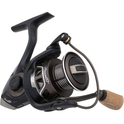 Pflueger President XT Mulinello da pesca a spinning, misura 35, 10, sistema di cuscinetti a sfera in acciaio inox, frizione frontale in feltro ad olio sigillato, corpo in carbonio con albero Pflueger President XT Mulinello da pesca a spinning, misura 35, 10, sistema di cuscinetti a sfera in acciaio inox, frizione frontale in feltro ad olio sigillato, corpo in carbonio con albero