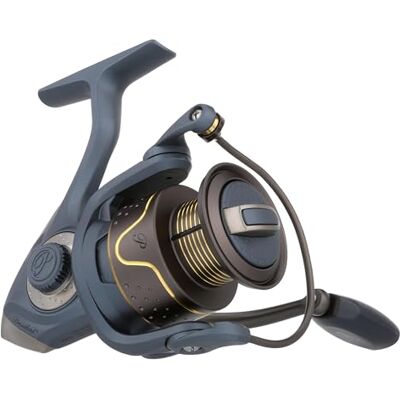 Pflueger President Mulinello da pesca spinning, misura 35, sistema con 10 cuscinetti a sfera in acciaio inox, frizione frontale in feltro ad olio sigillato, struttura leggera in grafite Pflueger President Mulinello da pesca spinning, misura 35, sistema con 10 cuscinetti a sfera in acciaio inox, frizione frontale in feltro ad olio sigillato, struttura leggera in grafite