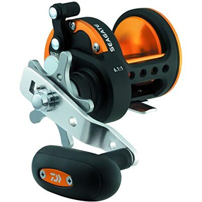 Daiwa Seagate Star Drag Mulinello per acqua salata, 35, 6.4: 1, rapporto di trasmissione, 6CRBB, cuscinetti 1RB, resistenza massima 9 kg, mano destra, nero Daiwa Seagate Star Drag Mulinello per acqua salata, 35, 6.4: 1, rapporto di trasmissione, 6CRBB, cuscinetti 1RB, resistenza massima 9 kg, mano destra, nero