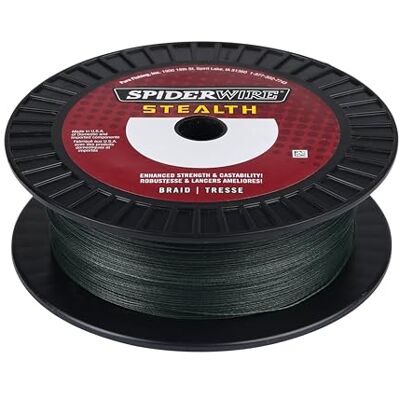Spiderwire Stealth® Superline, lenza da pesca intrecciata verde muschio, 29,4 kg, 457 m, adatta per ambienti d'acqua dolce e salata Spiderwire Stealth® Superline, lenza da pesca intrecciata verde muschio, 29,4 kg, 457 m, adatta per ambienti d'acqua dolce e salata