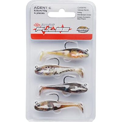 Berkley Pulse Agent E Soft Lure Pack, 4 Esche, Perfect Goby Imitazioni, Ben Adatto per Jigging, Recupero e Pesca Verticale, Quattro Colori Per Pesca, 14 g 80 mm Berkley Pulse Agent E Soft Lure Pack, 4 Esche, Perfect Goby Imitazioni, Ben Adatto per Jigging, Recupero e Pesca Verticale, Quattro Colori Per Pesca, 14 g 80 mm