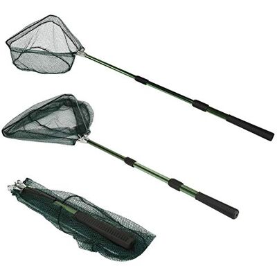 RESTCLOUD Retino da pesca con asta telescopica, in alluminio resistente, completamente esteso fino a 114 cm RESTCLOUD Retino da pesca con asta telescopica, in alluminio resistente, completamente esteso fino a 114 cm