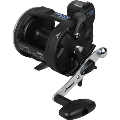 Okuma Magda Pro Line Counter Levelwind Mulinello da traino, Unisex Adulto, Contatore linea, , Nero/argento, S Okuma Magda Pro Line Counter Levelwind Mulinello da traino, Unisex Adulto, Contatore linea, , Nero/argento, S