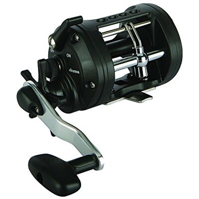 Okuma Classic Levelwind Star Drag Casting Bobina, 200 Bobina, 4.1: Rapporto di trasmissione, 58,4 cm Velocità di recupero, 5,4 kg Max Drag, Ambidestro, Nero Okuma Classic Levelwind Star Drag Casting Bobina, 200 Bobina, 4.1: Rapporto di trasmissione, 58,4 cm Velocità di recupero, 5,4 kg Max Drag, Ambidestro, Nero