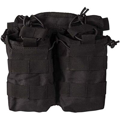 Mil-Tec Porta caricatori Doppio M4/M16, Nero Open Top (Attacco Molle) per Adulti, Unisex, Taglia Unica Mil-Tec Porta caricatori Doppio M4/M16, Nero Open Top (Attacco Molle) per Adulti, Unisex, Taglia Unica