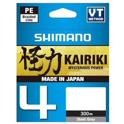 SHIMANO Line Kairiki 4 300 m 0,20 mm Canna da pesca in acciaio grigio 13,8 kg per controllo reattivo del lancio SHIMANO Line Kairiki 4 300 m 0,20 mm Canna da pesca in acciaio grigio 13,8 kg per controllo reattivo del lancio
