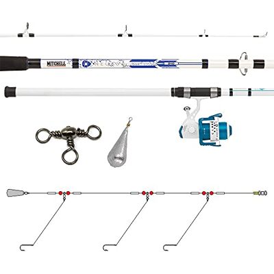 Mitchell Neuron Set di canne da pesca e mulinelli telescopici Buscle con attrezzatura da pesca per la pesca nel Mediterraneo su orata, orata, orata e spigola. Mitchell Neuron Set di canne da pesca e mulinelli telescopici Buscle con attrezzatura da pesca per la pesca nel Mediterraneo su orata, orata, orata e spigola.