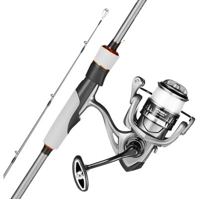 VEVOR Set Canna in Due Pezzi da 2 m da Pesca e Mulinello Canna in Fibra di Vetro e Fibra di Carbonio IM6, Set Mulinello da Spinning con 7+1 Cuscinetti a Sfera, per la Pesca in Acqua Salata e Dolce VEVOR Set Canna in Due Pezzi da 2 m da Pesca e Mulinello Canna in Fibra di Vetro e Fibra di Carbonio IM6, Set Mulinello da Spinning con 7+1 Cuscinetti a Sfera, per la Pesca in Acqua Salata e Dolce