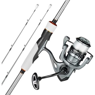 VEVOR Set Canna in Due Pezzi da 2,13 m da Pesca e Mulinello Canna in Fibra di Vetro e Fibra di Carbonio IM6, con 7+1 Cuscinetti a Sfera e Impugnatura in EVA, per la Pesca in Acqua Salata e Dolce VEVOR Set Canna in Due Pezzi da 2,13 m da Pesca e Mulinello Canna in Fibra di Vetro e Fibra di Carbonio IM6, con 7+1 Cuscinetti a Sfera e Impugnatura in EVA, per la Pesca in Acqua Salata e Dolce